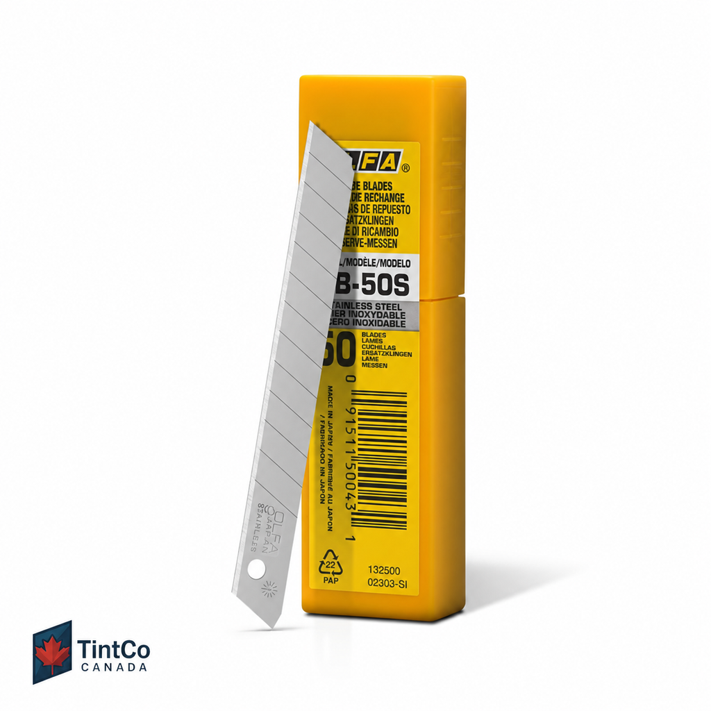 Stainless Steel Snap-Off Blades (9mm) — 50 Pack