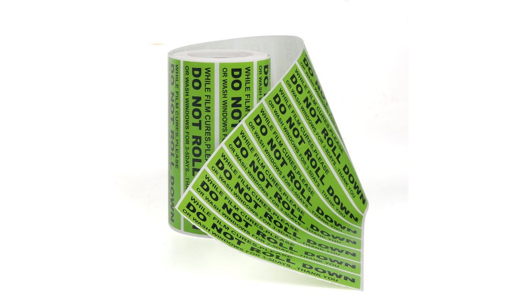 Window Tint Warning Stickers - "Do Not Roll Down" (500 Pack)